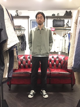 「worknotwork」｜「アイテム（ジャケット/アウター）」を使った、島林 裕樹さん（メンズ・177cm）の夏コーディネート