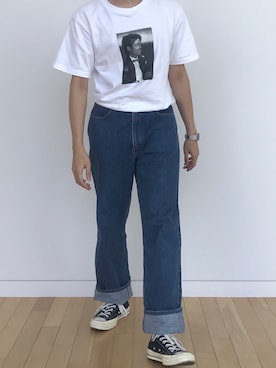「KENZO（ケンゾー）のアイテム（デニムパンツ）」を使った、KEI(youthloser)さん（メンズ・160cm）の秋コーディネート