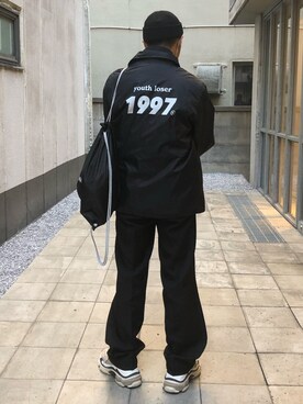 「youthloser」｜「アイテム（ナイロンジャケット）」を使った、KEI(youthloser)さん（メンズ・165cm）の春コーディネート