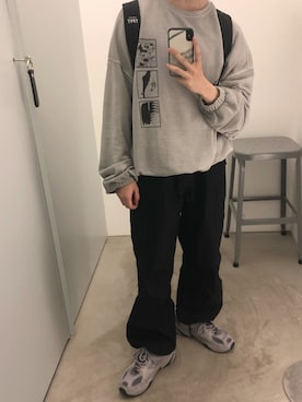 「youthloser」｜「アイテム（スウェット）」を使った、KEI(youthloser)さん（メンズ・165cm）の春コーディネート