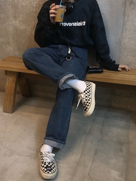 「youthloser」｜「アイテム（スウェット）」を使った、KEI(youthloser)さん（メンズ・165cm）の春コーディネート