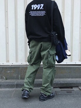「youthloser」｜「アイテム（スウェット）」を使った、KEI(youthloser)さん（メンズ・165cm）の秋コーディネート
