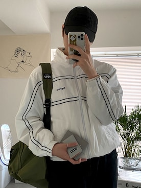 「youthloser」｜「アイテム（ナイロンジャケット）」を使った、KEI(youthloser)さん（メンズ・165cm）の冬コーディネート