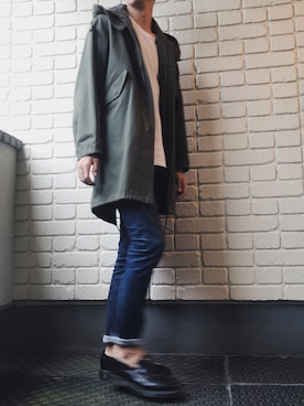 「JOURNAL STANDARD relume（ジャーナルスタンダード　レリューム）のアイテム（モッズコート）」を使った、HAYAさん（メンズ・180cm）の秋コーディネート