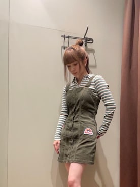 「アイテム（ポロシャツ）」を使った、ヵさん（レディース・155cm）の秋コーディネート