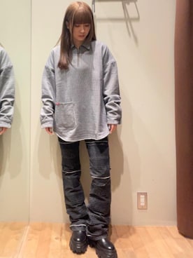 「でにむ」｜「アイテム（ブーツ）」を使った、ヵさん（レディース・155cm）の秋コーディネート