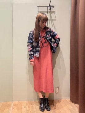 「でにむ」｜「アイテム（ワンピース/ドレス）」を使った、ヵさん（レディース・155cm）の冬コーディネート