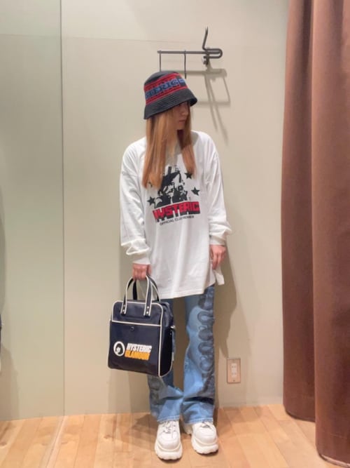 楽天市場】HYSTERIC GLAMOUR STRIPE LOGO ニットバケットハット