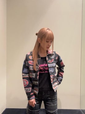 「でにむ」｜「アイテム（デニムジャケット）」を使った、ヵさん（レディース・155cm）の冬コーディネート