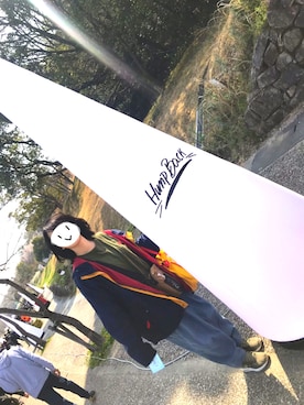 「Dickies（ディッキーズ）のアイテム（ショルダーバッグ、ブラウン系）」を使った、マキさん（レディース・163cm）の春コーディネート
