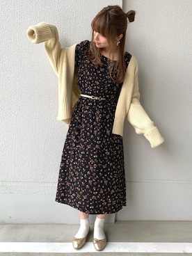 「sango（sango）のアイテム（アクセサリー）」を使った、ちゃきさん（レディース・158cm）の春コーディネート