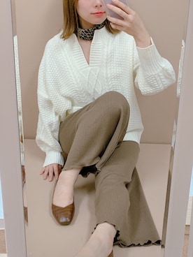 「sango（sango）のアイテム（財布/小物）」を使った、ちゃきさん（レディース・158cm）の秋コーディネート