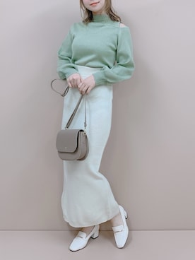 「sango（sango）のアイテム（サロペット/オーバーオール）」を使った、ちゃきさん（レディース・158cm）の冬コーディネート