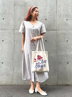 「エコバッグ」｜「アイテム（バレエシューズ）」を使った、jumelleさん（レディース・152cm）の夏コーディネート