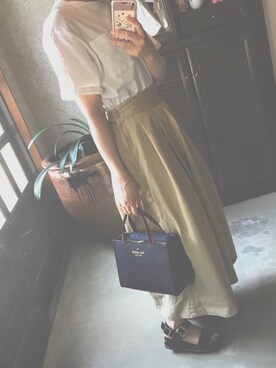 タナカさんの「【大人気・追加生産】チノロングフレアスカート」を使ったコーディネート