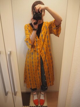 「w closet（ダブルクローゼット）のダメージデニムパンツ（デニムパンツ）」を使った、くろさん（レディース・153cm）の夏コーディネート
