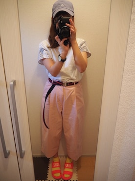 「repos（ルポ）のアイテム（トップス）」を使った、くろさん（レディース・153cm）の夏コーディネート