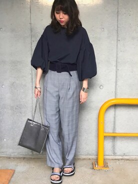「アイテム（バングル/リストバンド）」を使った、MARIさん（レディース・165cm・20代）の夏コーディネート