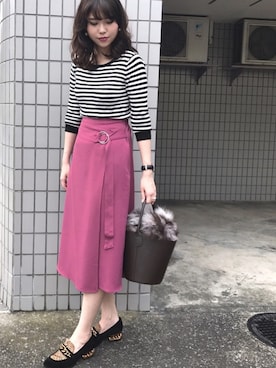 「NOWiSTYLE（ナウアイスタイル）のアイテム」を使った、MARIさん（レディース・165cm）の秋コーディネート