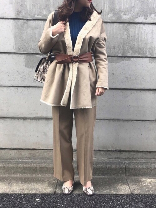 eminaさま専用♡アーバンリサーチロッソ フェイクムートンガウンコーディガン URBAN RESEARCH ROSSO WOMEN（アーバンリサーチ ロッソ）の「ROSSO