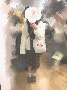 「春ニット」｜「アイテム（ダッフルコート）」を使った、ティンガさん（レディース・166cm）の冬コーディネート