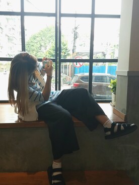 「DAWNのアイテム」を使った、Choeyさん（レディース・161cm）の秋コーディネート
