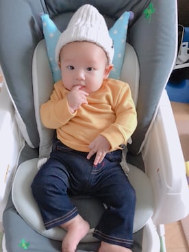 「男の子ベビー」｜「アイテム（ニットキャップ/ビーニー）」を使った、ritoさん（レディース・161cm）の秋コーディネート