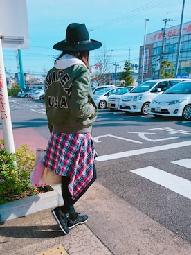 「AVAN LILY（アヴァンリリィ）のアイテム（シャツワンピース）」を使った、jamicoさん（レディース・165cm）の冬コーディネート