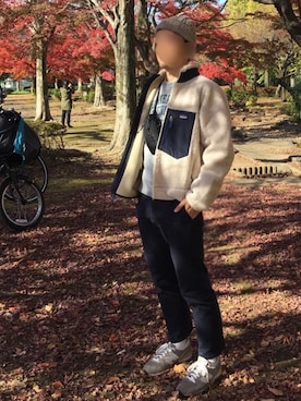 「アイテム（ブルゾン）」を使った、ゆーいちさん（メンズ・175cm・30代）の秋コーディネート