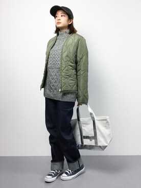 mihiroさんの「キルティングジャケット」を使ったコーディネート