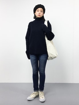 mihiroさん（レディース・156cm）の冬コーディネート