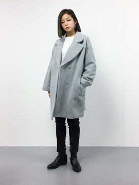 「NATURAL BEAUTY BASIC（ナチュラルビューティーベーシック）のアイテム（その他アウター）」を使った、mihiroさん（レディース・156cm・20代）の冬コーディネート