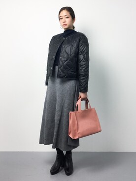 「LUCA（ルカ）のアイテム（ダウンジャケット/コート）」を使った、mihiroさん（レディース・156cm）の冬コーディネート