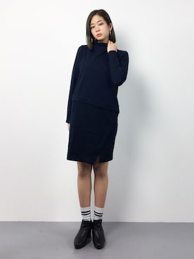 「AMBIENT（アンビエント）のアイテム（ワンピース/ドレス）」を使った、mihiroさん（レディース・156cm）の冬コーディネート
