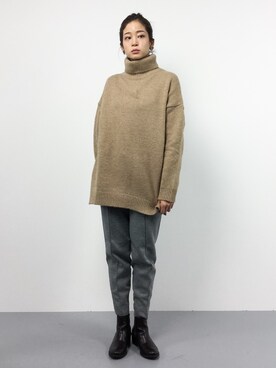 「Luz Llena (NEY)（ラズレナニー）のアイテム（トップス）」を使った、mihiroさん（レディース・156cm）の冬コーディネート