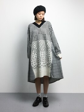 「une autre（ユノートル）のアイテム」を使った、mihiroさん（レディース・156cm）の冬コーディネート