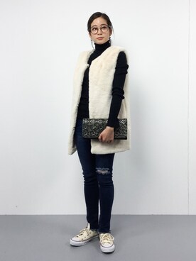 mihiroさん（レディース・156cm）の冬コーディネート