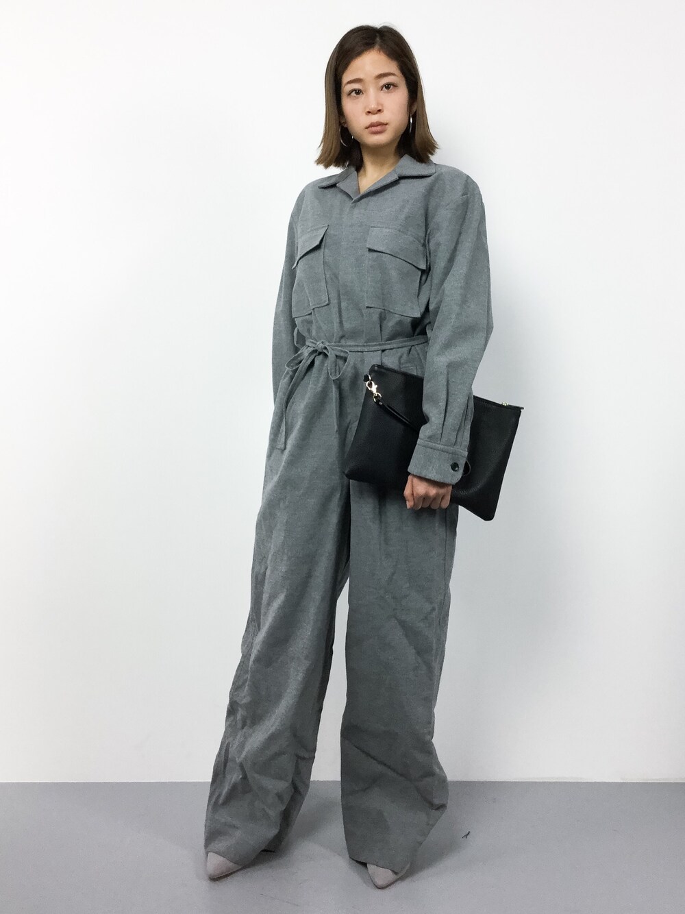 【Ashop】アダムエロペ　ジャンプスーツ　つなぎ ADAM ET ROPÉ FEMME(アダム エ ロペ ファム) / 【サステナブル