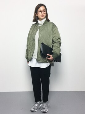 「RANAN（ラナン）のアイテム（バッグ）」を使った、mihiroさん（レディース・156cm）の冬コーディネート