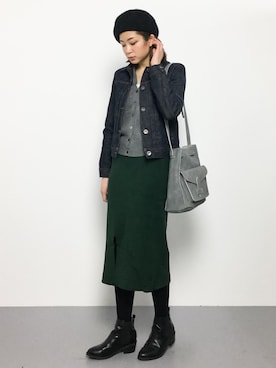 「Settimissimo（セッティミッシモ）のアイテム（バッグ）」を使った、mihiroさん（レディース・156cm）の冬コーディネート