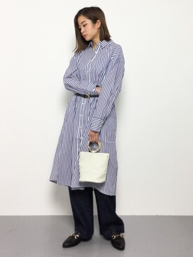「アイテム（シャツワンピース）」を使った、mihiroさん（レディース・156cm・20代）の冬コーディネート