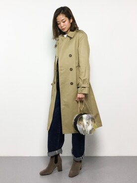 「PLAIN CLOTHING（プレーンクロージング）のアイテム（ブーツ）」を使った、mihiroさん（レディース・156cm）の冬コーディネート