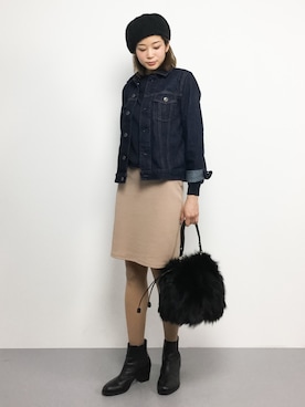 mihiroさん（レディース・156cm）の冬コーディネート