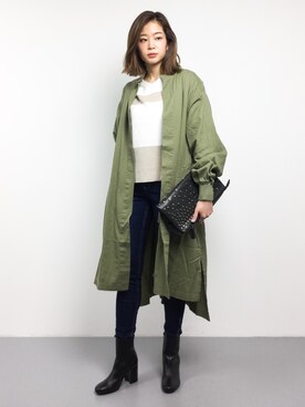 「L.H.P（エルエイチピー）のアイテム（クラッチバッグ）」を使った、mihiroさん（レディース・156cm）の冬コーディネート