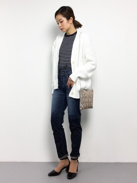 「Accessorize（アクセサライズ）のアイテム（クラッチバッグ）」を使った、mihiroさん（レディース・156cm）の冬コーディネート