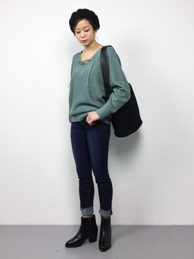 mihiroさん（レディース・156cm）の冬コーディネート