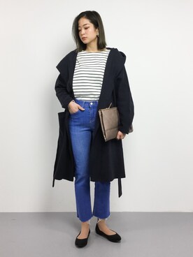 「calpestabile morbido（カルペスタビレモルビド）のアイテム（パンプス）」を使った、mihiroさん（レディース・156cm）の冬コーディネート