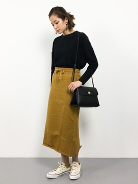 「BEAUTY&YOUTH UNITED ARROWS（ビューティーアンドユースユナイテッドアローズ）のBY∴ ヘビースウェットタイトスカート ◆（スカート）」を使った、mihiroさん（レディース・156cm）の春コーディネート