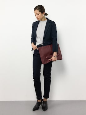 「PATTERN・fiona （パターンフィオナ）のアイテム（ジャケット/アウター）」を使った、mihiroさん（レディース・156cm）の春コーディネート