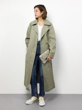 「Steven Alan（スティーブンアラン）のアイテム（その他アウター）」を使った、mihiroさん（レディース・156cm）の春コーディネート